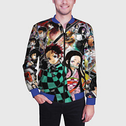 Бомбер мужской Клинок рассекающий демонов, цвет: 3D-синий — фото 2