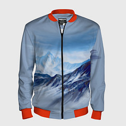 Мужской бомбер Серо-голубые горы