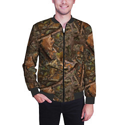 Бомбер мужской Охотничий камуфляж, цвет: 3D-черный — фото 2