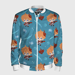 Бомбер мужской Чиби Чайльд, цвет: 3D-белый