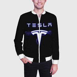 Бомбер мужской TESLA, цвет: 3D-белый — фото 2