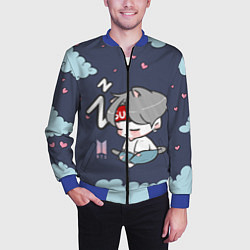 Бомбер мужской BTS Sleep, цвет: 3D-синий — фото 2