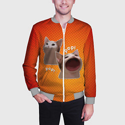 Бомбер мужской Cat Pop Мем, цвет: 3D-меланж — фото 2