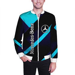 Бомбер мужской Mercedes Benz, цвет: 3D-белый — фото 2