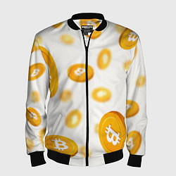 Бомбер мужской BITCOIN КРИПТОВАЛЮТА Z, цвет: 3D-черный