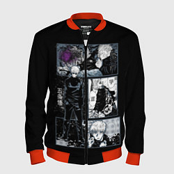 Бомбер мужской Сатору Гото Магическая битва, цвет: 3D-красный