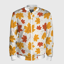 Бомбер мужской Осень Autumn, цвет: 3D-белый