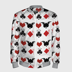 Мужской бомбер Карточные масти