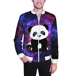 Бомбер мужской Space Panda, цвет: 3D-белый — фото 2