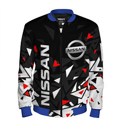 Бомбер мужской NISSAN НИССАН ОСКОЛКИ, цвет: 3D-синий
