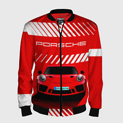 Бомбер мужской PORSCHE ПОРШЕ RED STYLE, цвет: 3D-черный