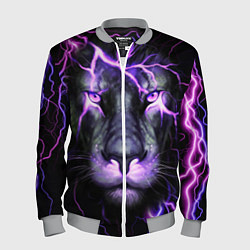 Мужской бомбер НЕОНОВЫЙ ЛЕВ NEON LION