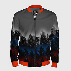 Бомбер мужской Флаг из леса, цвет: 3D-красный