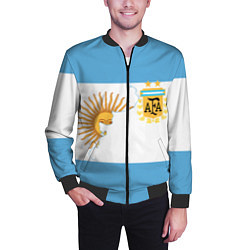 Бомбер мужской Сборная Аргентины, цвет: 3D-черный — фото 2