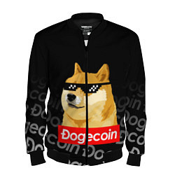 Бомбер мужской DOGECOIN DOGE ДОГИКОИН, цвет: 3D-черный