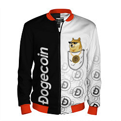 Бомбер мужской DOGECOIN DOGE КАРМАН, цвет: 3D-красный