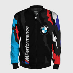Бомбер мужской BMW M PERFORMANCE БМВ М, цвет: 3D-черный