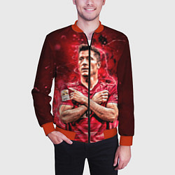Бомбер мужской Левандовски Lewandowski 9, цвет: 3D-красный — фото 2
