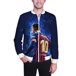 Бомбер мужской Leo Messi Лео Месси 10, цвет: 3D-белый — фото 2