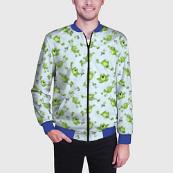 Бомбер мужской Веселые лягушки, цвет: 3D-синий — фото 2