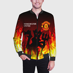 Бомбер мужской MANCHESTER UNITED ДЬЯВОЛ, цвет: 3D-черный — фото 2