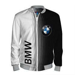 Бомбер мужской Black and White BMW, цвет: 3D-меланж