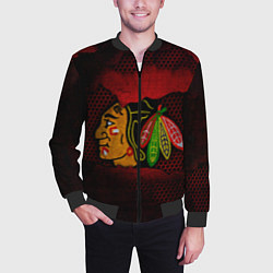 Бомбер мужской CHICAGO NHL, цвет: 3D-черный — фото 2