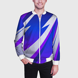 Бомбер мужской SPORT STYLE BLUE, цвет: 3D-белый — фото 2