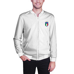 Бомбер мужской Сборная Италии, цвет: 3D-белый — фото 2