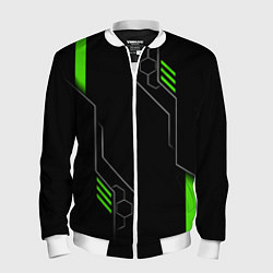 Бомбер мужской ФУТУРИСТИЧНАЯ БРОНЯ ЗЕЛЕНАЯ, цвет: 3D-белый