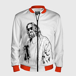 Бомбер мужской Большой Лебовски Big Lebowski, цвет: 3D-красный