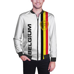 Бомбер мужской СБОРНАЯ БЕЛЬГИИ, цвет: 3D-черный — фото 2