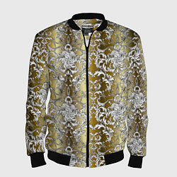Бомбер мужской Versace gold & white, цвет: 3D-черный