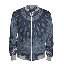 Бомбер мужской Серый восточный орнамент мандала, цвет: 3D-меланж