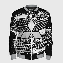 Бомбер мужской MITSUBISHI СЛЕДЫ ШИН, цвет: 3D-меланж
