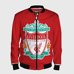 Бомбер мужской F C LIVERPOOL, цвет: 3D-черный