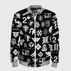 Бомбер мужской DESTINY 2 PATTERN GAME LOGO ДЕСТИНИ 2 ПАТТЕРН СИМВ, цвет: 3D-меланж