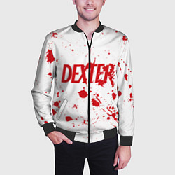 Бомбер мужской Dexter logo Декстер брызги крови, цвет: 3D-черный — фото 2