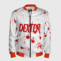 Бомбер мужской Dexter logo Декстер брызги крови, цвет: 3D-красный