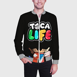 Бомбер мужской Toca Life: Friends, цвет: 3D-меланж — фото 2