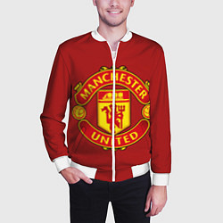 Бомбер мужской Manchester United F C, цвет: 3D-белый — фото 2