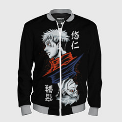 Бомбер мужской ИТАДОРИ СУКУНА ITADORI SUKUNA МАГИЧЕСКАЯ БИТВА, цвет: 3D-меланж