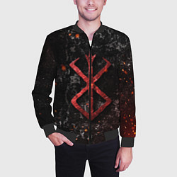 Бомбер мужской BERSERK LOGO GRUNGE RED, цвет: 3D-черный — фото 2
