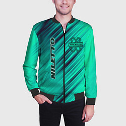 Бомбер мужской Нилетто Niletto лого, цвет: 3D-черный — фото 2