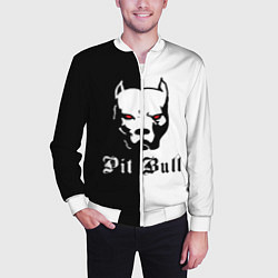 Бомбер мужской Pit Bull боец, цвет: 3D-белый — фото 2