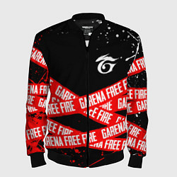 Бомбер мужской GARENA FREE FIRE RED OFF LINE STYLE, цвет: 3D-черный