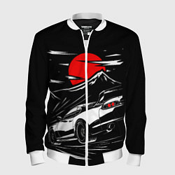 Бомбер мужской Toyota Supra: Red Moon, цвет: 3D-белый