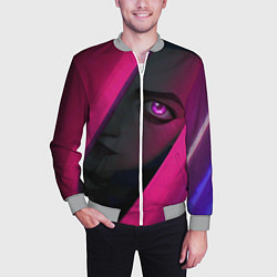Бомбер мужской Jinx Arcane League of Legends, цвет: 3D-меланж — фото 2