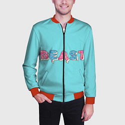 Бомбер мужской Mr Beast Donut, цвет: 3D-красный — фото 2