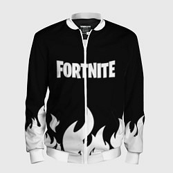 Бомбер мужской Fortnite Огонь, цвет: 3D-белый